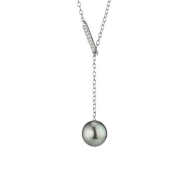 Halsschmuck, Platin, Gellner Salt´n Pepper Collier