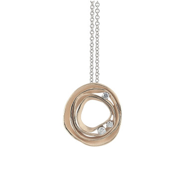        Roségold, Halsschmuck, Cammilli Dune Anhänger mit Halskette