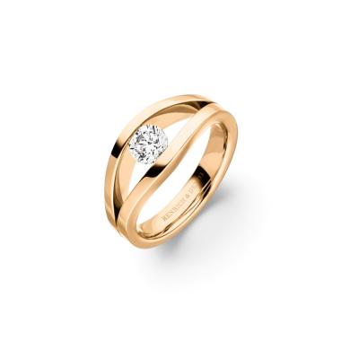 Ringe, Roségold, Henrich & Denzel Tensio Solitärring