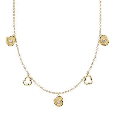Halsschmuck, Gelbgold, Cammilli Desert Rose Collier