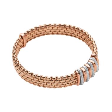 Armschmuck, Weißgold, FOPE Panorama Flex'it Armband mit Diamanten
