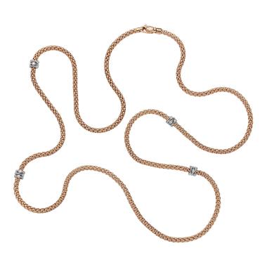 Halsschmuck, Weißgold, FOPE Prima langes Collier