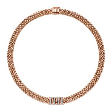 Halsschmuck, Weißgold, FOPE Panorama Collier mit Diamanten