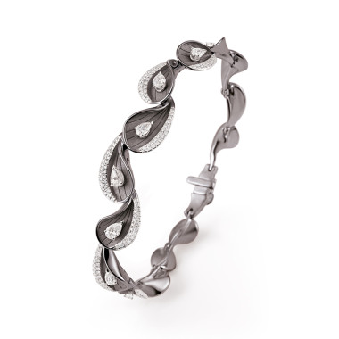 Armschmuck, Weißgold, Cammilli Moon Drops Armband