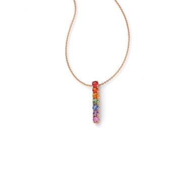 Halsschmuck, Roségold, A. Odenwald Rainbow Anhänger