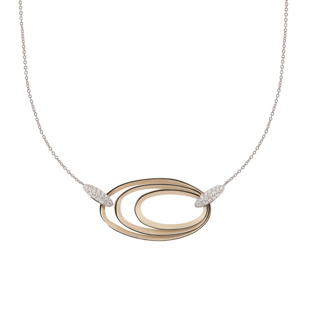         Roségold, Halsschmuck, Cammilli Dune Chic Pavé Halskette