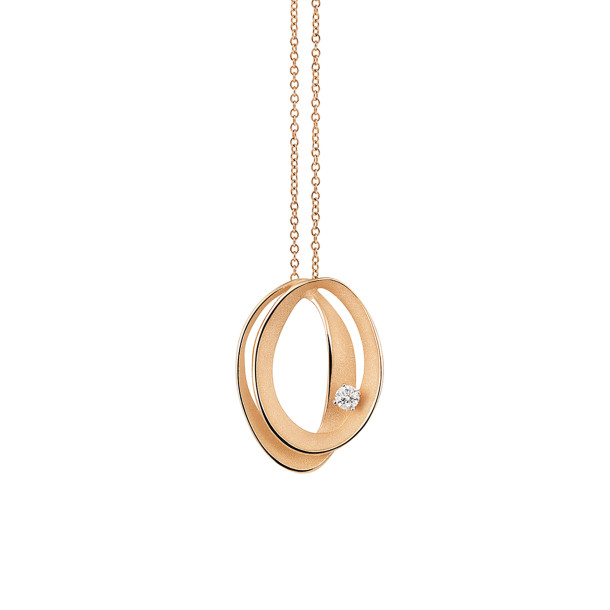         Roségold, Halsschmuck, Cammilli Dune Anhänger mit Halskette
