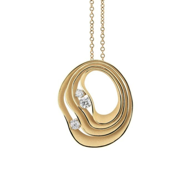         Gelbgold, Halsschmuck, Cammilli Dune Precious Anhänger mit Halskette