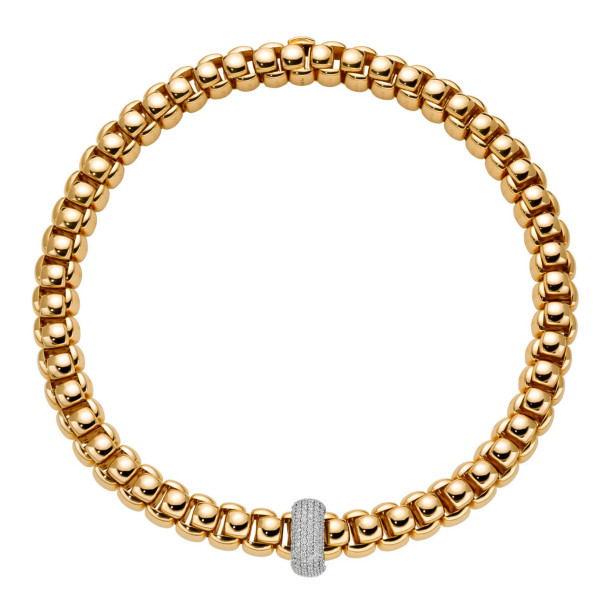         Gelbgold, Halsschmuck, FOPE Luna Halskette