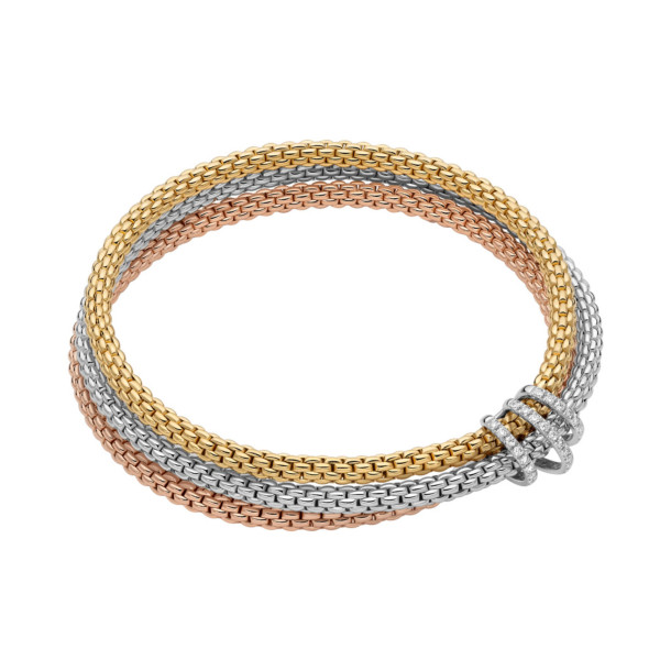         Gelbgold &amp; Roségold &amp; Weißgold, Armschmuck, FOPE Prima Flex'it Armband