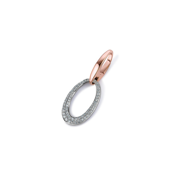         Weißgold, Halsschmuck, Emil Kraus Ellipse E170 Diamant Clip