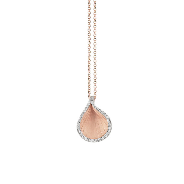        Roségold, Halsschmuck, Cammilli Goccia Anhänger mit Halskette