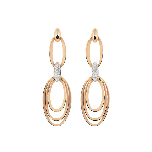         Roségold, Ohrringe, Cammilli Dune Chic Pavé Ohrringe