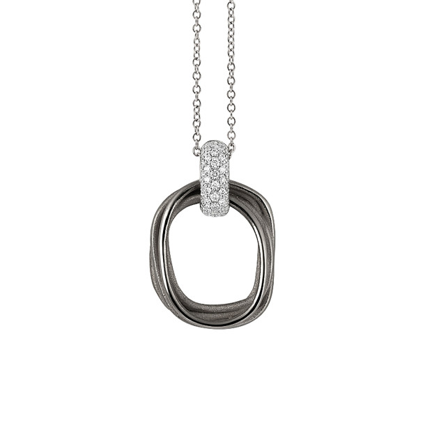         Weißgold, Halsschmuck, Cammilli Tie Chic Anhänger mit Halskette