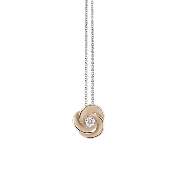         Roségold, Halsschmuck, Cammilli Desert Rose Anhänger mit Halskette