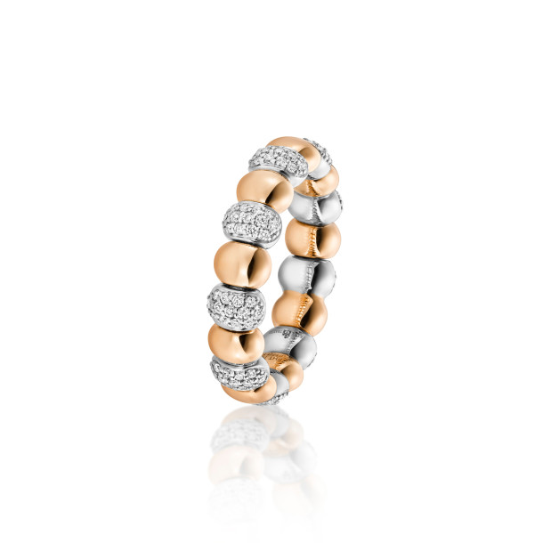         Weißgold &amp; Rotgold, Ringe, Frank Trautz Damenring Amora-Stretch