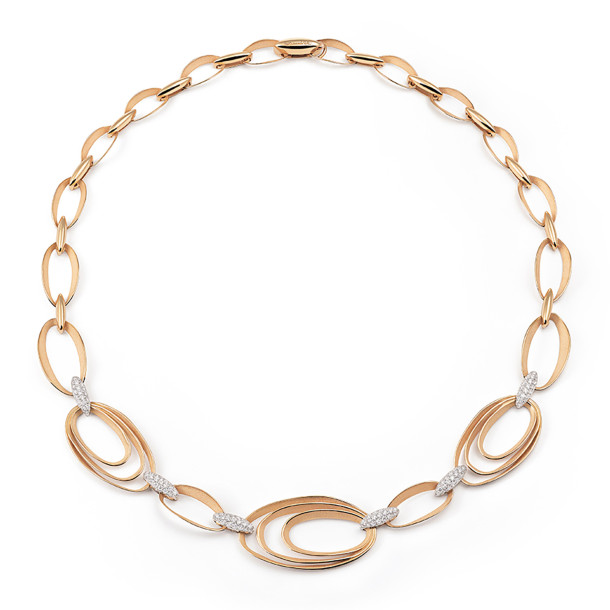         Roségold, Halsschmuck, Cammilli Dune Chic Pavé Collier