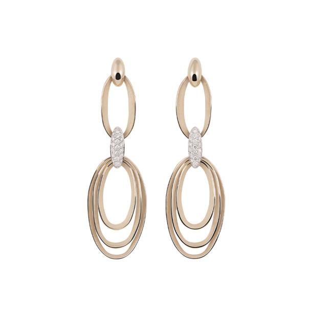         Roségold, Ohrringe, Cammilli Dune Chic Pavé Ohrringe