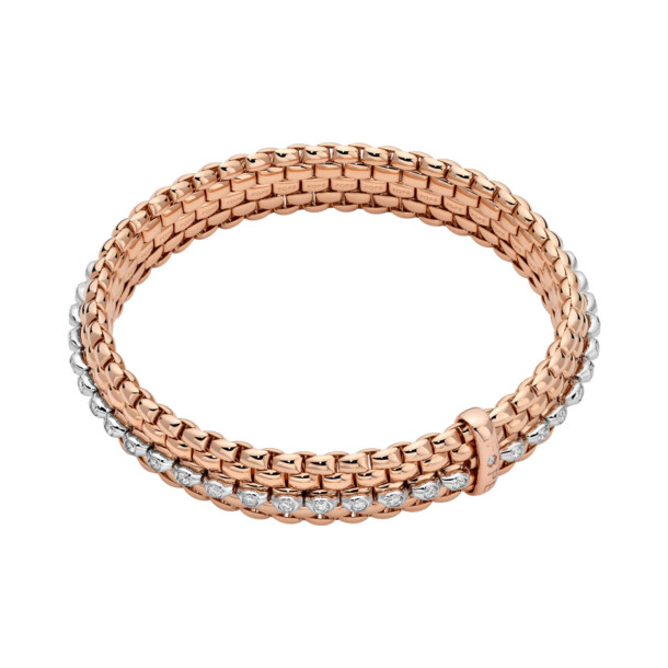         Roségold, Armschmuck, FOPE Eka Flex'it Armband mit Diamantpavé
