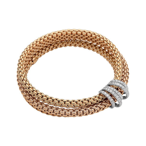        Roségold, Armschmuck, FOPE Eka Flex'it Armband mit Diamantpavé