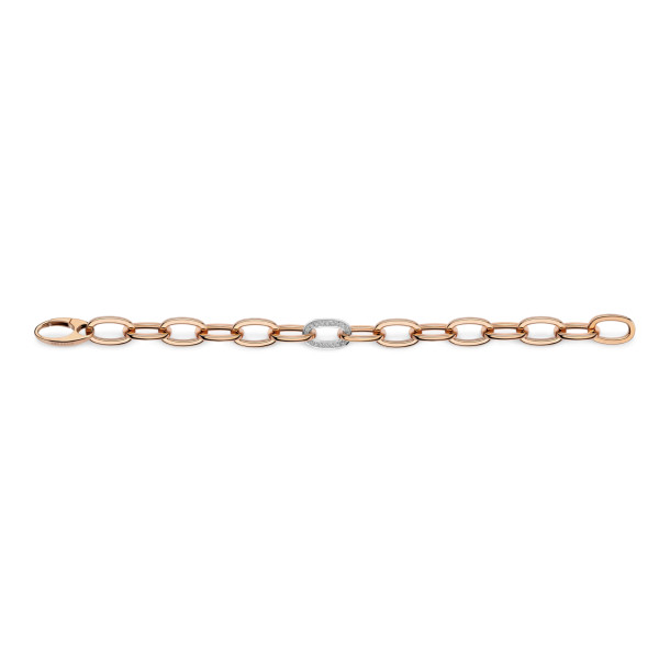         Roségold, Armschmuck, Emil Kraus Candy 220 Armband mit Diamantglied