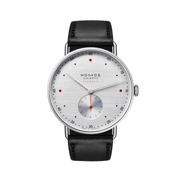         Damen- und Herrenuhr, Automatik, NOMOS Glashütte Metro neomatik 39 silvercut