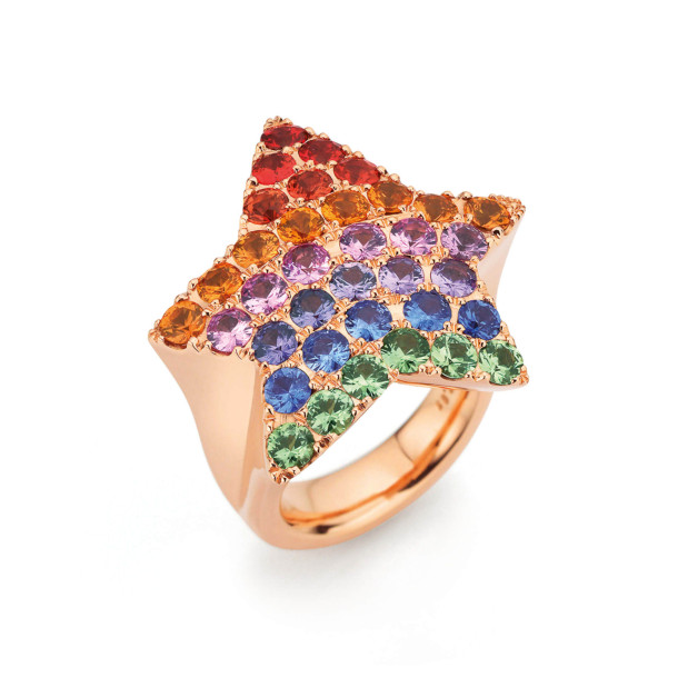         Roségold, Ringe, A. Odenwald Lucky Star Ring