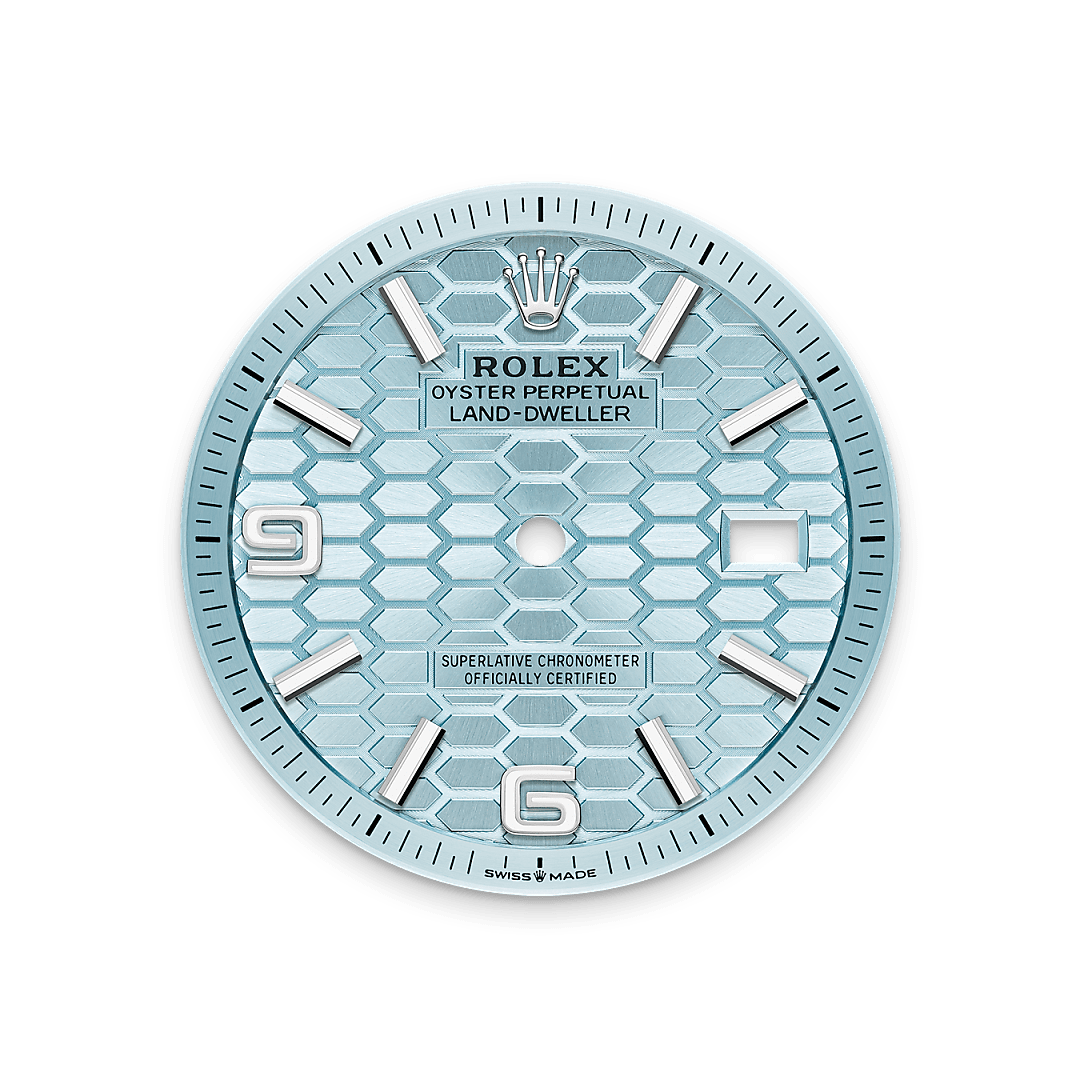 Eisblaues Zifferblatt