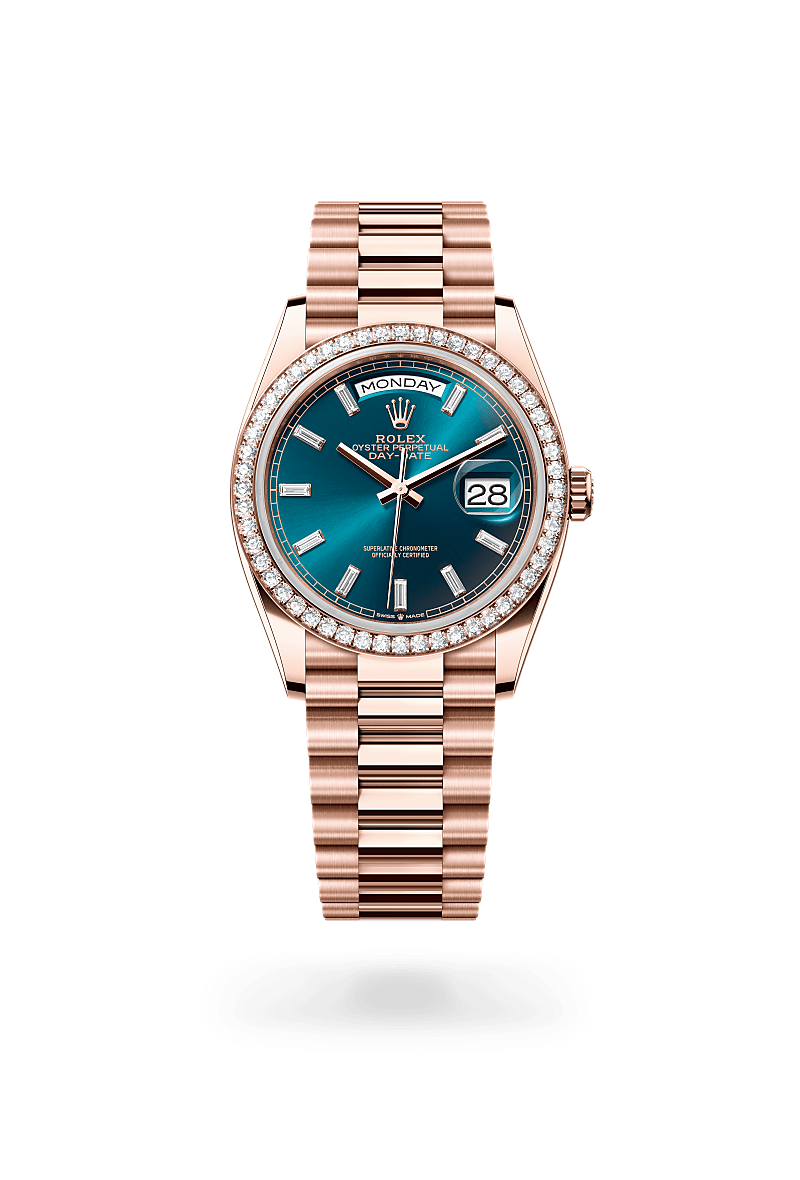 Rolex Day-Date 36 Herrenuhr (M128345RBR-0083) Oyster, 36 mm, Everose-Gold mit Diamanten